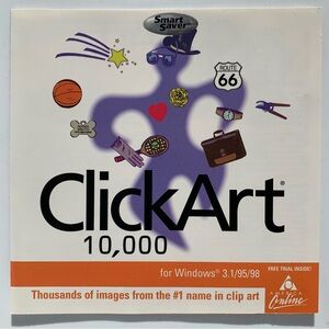 Click Art 10,000 PC CD-ROM Productivity Software SoftKey  7720407753230 images